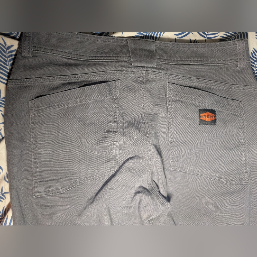 BRUNT Work Gray Men's Pants Size 36x32 - Picture 7 of 7